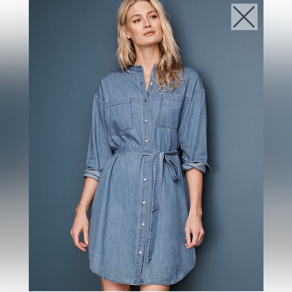 Eileen Fisher Dresses & Skirts - Eileen Fisher Chambray Shirt Dress Size: XS Missing belt